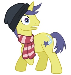 Size: 660x701 | Tagged: safe, artist:dictatorgumball, comet tail, pony, g4, clothes, male, scarf, simple background, solo, white background
