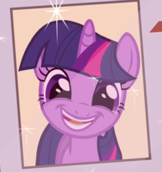 Size: 495x527 | Tagged: safe, screencap, twilight sparkle, pony, unicorn, the point of no return, adorkable, cropped, cute, derp, dork, faic, female, library card, mare, smiling, solo, twiabetes, twilight sparkle is best facemaker, unicorn twilight