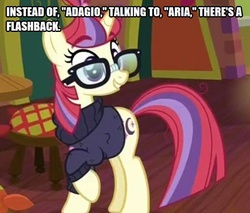 Size: 588x500 | Tagged: safe, screencap, moondancer, pony, g4, the point of no return, caption, context is for the weak, cropped, female, image macro, solo, text, the tasty treat