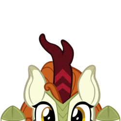 Size: 10000x10000 | Tagged: safe, artist:ace play, part of a set, autumn blaze, kirin, g4, absurd resolution, awwtumn blaze, cute, female, fourth wall, looking at you, mrkat7214's "i see you" pony, peekaboo, peeking, simple background, solo, soon, transparent background, underhoof, vector