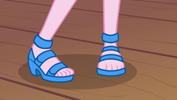 Size: 1920x1080 | Tagged: safe, screencap, pinkie pie, equestria girls, equestria girls series, g4, spring breakdown, spoiler:eqg series (season 2), close-up, feet, female, foot focus, legs, open-toed shoes, pictures of legs, sandals, solo