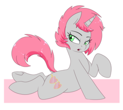 Size: 1280x1143 | Tagged: safe, artist:notenoughapples, oc, oc only, pony, unicorn, bedroom eyes, female, lidded eyes, solo, sultry pose, underhoof
