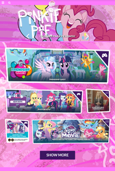 Size: 720x1074 | Tagged: safe, applejack, fluttershy, pinkie pie, rainbow dash, rarity, twilight sparkle, alicorn, equestria girls, g4, mane six, pinkie pie month, twilight sparkle (alicorn), website