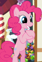 Size: 748x1080 | Tagged: safe, screencap, pinkie pie, earth pony, pony, g4, maud pie (episode), season 4, animated, bipedal, female, gif, mare, perfect loop, rubbing hooves, solo