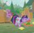 Size: 724x694 | Tagged: safe, screencap, spike, twilight sparkle, alicorn, dragon, pony, g4, my little pony: friendship is magic, the point of no return, claws, food fight, male, saddle bag, twilight sparkle (alicorn), winged spike, wings