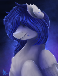 Size: 2591x3417 | Tagged: safe, artist:lavand3r-arts, oc, oc only, oc:tee, pegasus, pony, bust, high res, portrait, solo
