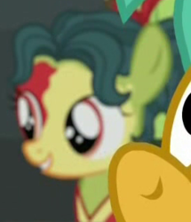 Size: 280x325 | Tagged: safe, screencap, snails, pony, buckball season, g4, background pony, blurry, cropped, female, filly, foal, op i can't see shit, solo focus, unnamed character, unnamed pony