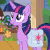 Size: 640x640 | Tagged: safe, edit, edited screencap, editor:sponandi, screencap, twilight sparkle, alicorn, pony, g4, the point of no return, animated, cropped, cute, female, frown, gif, loop, saddle bag, smiling, solo, square, twiabetes, twilight sparkle (alicorn)