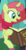 Size: 162x312 | Tagged: safe, screencap, lime zinnia, pony, unicorn, a hearth's warming tail, g4, background pony, book, clothes, cropped, female, mare, scarf, solo