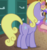 Size: 534x567 | Tagged: safe, screencap, bright nova, flower mist, pony, unicorn, g4, my little pony: friendship is magic, on your marks, background pony, butt, cropped, female, magic, magic aura, mare, plot, solo focus, telekinesis