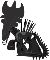Size: 821x974 | Tagged: safe, artist:ejlightning007arts, xenomorph, alien (franchise), alien queen, crossover, simple background, transparent background, vector, xenomorph queen