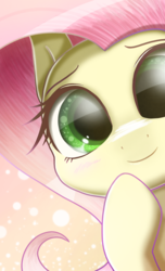 Size: 1440x2368 | Tagged: safe, artist:phoenixrk49, fluttershy, pegasus, pony, g4, blushing, bust, close-up, cute, female, hoof on chin, looking at you, mare, portrait, shyabetes, smiling, solo