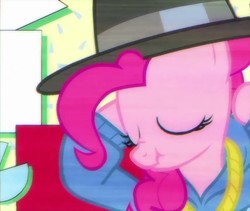 Size: 853x720 | Tagged: safe, screencap, pinkie pie, earth pony, pony, g4, testing testing 1-2-3, cropped, cute, diapinkes, gangsta, hip hop, scrunchy face
