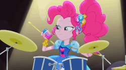 Size: 640x356 | Tagged: safe, screencap, pinkie pie, equestria girls, g4, my little pony equestria girls: legend of everfree, animated, camp everfree outfits, cute, diapinkes, female, gif