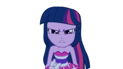 Size: 1280x720 | Tagged: safe, edit, edited screencap, screencap, twilight sparkle, alicorn, equestria girls, g4, my little pony equestria girls, angry, armpits, background removed, bare shoulders, clothes, dress, fall formal outfits, female, looking at you, photoshop, simple background, sleeveless, solo, strapless, transparent background, twilight ball dress, twilight sparkle (alicorn)