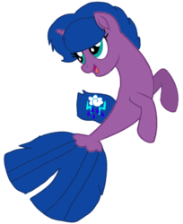 Size: 882x1080 | Tagged: safe, artist:徐詩珮, oc, oc:storm lightning, seapony (g4), unicorn, g4, my little pony: the movie, base used, female, magical lesbian spawn, mare, offspring, parent:spring rain, parent:tempest shadow, parents:springshadow, seaponified, simple background, species swap, transparent background