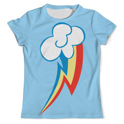 Size: 500x500 | Tagged: safe, rainbow dash, g4, clothes, cloud, cutie mark, lightning, logo, shirt, t-shirt