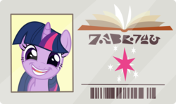Size: 2600x1538 | Tagged: safe, artist:phucknuckl, twilight sparkle, pony, unicorn, g4, the point of no return, adorkable, cute, dork, inkscape, library card, unicorn twilight, vector, written equestrian