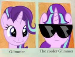 Size: 1074x816 | Tagged: safe, starlight glimmer, pony, g4, duality, meme, ponified meme, s5 starlight, sunglasses, the cooler daniel