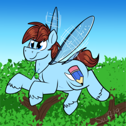 Size: 1500x1500 | Tagged: safe, artist:swiftsketchpone, oc, oc only, oc:swift sketch, flutter pony, pony, flying, male, solo, wings