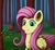 Size: 3305x3072 | Tagged: safe, artist:redquoz, fluttershy, bird pone, cardinal, pegasus, pony, g4, colored wings, female, fluttershy day, folded wings, forest background, high res, looking at something, mare, outdoors, paintstorm studio, smiling, solo, teeth, three quarter view, tree trunks, two toned wings, wings
