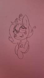 Size: 747x1328 | Tagged: safe, artist:thatonefluffs, oc, oc only, oc:clara lavorous, pony, blushing, fluffy, solo