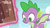 Size: 1244x692 | Tagged: safe, screencap, spike, dragon, g4, my little pony: friendship is magic, the point of no return, discovery family logo, flying, magic, male, telekinesis, winged spike, wings