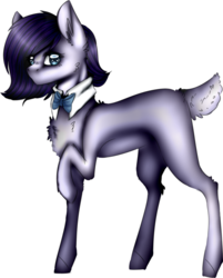 Size: 1024x1271 | Tagged: safe, artist:uglypartyhat, oc, oc only, oc:iris, pony, deer tail, simple background, solo, transparent background