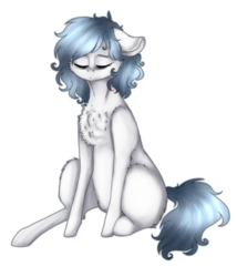 Size: 1200x1400 | Tagged: safe, artist:uglypartyhat, oc, oc only, earth pony, pony, alone, sad, simple background, sitting, transparent background