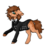 Size: 350x380 | Tagged: safe, artist:uglypartyhat, oc, oc only, oc:bradley, pony, cigarette, clothes, necktie, pixel art, smoking, suit