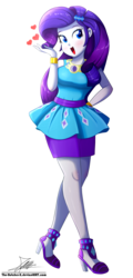 Size: 1004x2096 | Tagged: safe, artist:the-butch-x, part of a set, rarity, equestria girls, g4, my little pony equestria girls: better together, beautiful, bracelet, clothes, cute, dress, female, heart, high heels, jewelry, legs, moe, open mouth, pencil skirt, raribetes, rarity peplum dress, shoes, signature, simple background, skirt, solo, transparent background