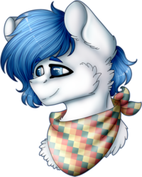 Size: 960x1198 | Tagged: safe, artist:uglypartyhat, oc, oc only, pony, bust, neckerchief, portrait, simple background, solo, transparent background