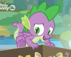 Size: 736x589 | Tagged: safe, screencap, spike, dragon, g4, the point of no return, claws, cropped, male, smiling, tail, toes, winged spike, wings