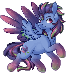 Size: 133x147 | Tagged: safe, artist:ak4neh, oc, oc only, oc:lost, pegasus, pony, animated, gif, male, pixel art, rainbow power, simple background, solo, stallion, transparent background