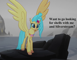 Size: 1008x784 | Tagged: safe, edit, edited screencap, editor:korora, screencap, princess skystar, classical hippogriff, hippogriff, g4, my little pony: the movie, bronybait, cropped, cute, dialogue, implied silverstream, jewelry, necklace, skyabetes, this will end in grounding