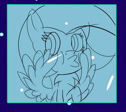 Size: 413x365 | Tagged: safe, oc, oc only, oc:mixi creamstar, pegasus, pony, cute, silly face, wing hands, wings