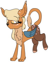 Size: 2374x3000 | Tagged: safe, artist:thatonefluffs, oc, oc only, oc:paradox, hybrid, draconequus hybrid, high res, interspecies offspring, offspring, parent:discord, parent:oc:moonlight, parents:canon x oc, parents:mooncord, simple background, solo, transparent background