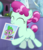 Size: 512x596 | Tagged: safe, screencap, cherry valley, spike, crystal pony, earth pony, pony, g4, the crystalling, blank flank, cropped, eyes closed, female, filly, mouth hold, photo, solo