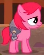 Size: 155x193 | Tagged: safe, screencap, cerise sunrise, earth pony, pony, g4, the cutie re-mark, alternate timeline, background pony, cropped, crystal war timeline, female, filly, foal, solo