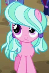 Size: 296x442 | Tagged: safe, screencap, sugar stix, earth pony, pony, brotherhooves social, g4, cropped, female, filly, solo focus
