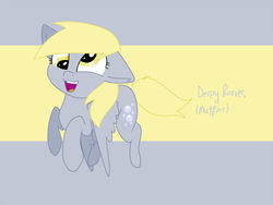 Size: 1280x960 | Tagged: safe, artist:orangepiepie, derpy hooves, pegasus, pony, g4, cute, derp, derpabetes, female, flying, happy, mare, open mouth, smiling, solo, wings, wings down