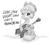 Size: 2082x1889 | Tagged: safe, artist:flutterthrash, applejack, earth pony, pony, g4, sparkle's seven, alternate hairstyle, apple chord, cute, dialogue, electric guitar, female, grayscale, guitar, jackabetes, mare, monochrome, musical instrument, solo