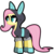 Size: 800x800 | Tagged: safe, artist:provolonepone, fluttershy, pegasus, pony, g4, bunny ears, clothes, colored pupils, costume, dangerous mission outfit, female, hoodie, mare, simple background, solo, transparent background