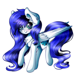 Size: 3000x2900 | Tagged: safe, artist:kindny-chan, oc, oc only, oc:antilia, pegasus, pony, female, high res, mare, simple background, solo, transparent background