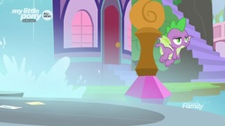 Size: 1920x1080 | Tagged: safe, screencap, spike, dragon, g4, my little pony: friendship is magic, the point of no return, letter, male, solo, winged spike, wings