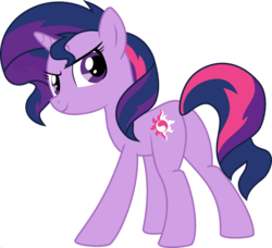 Size: 1920x1754 | Tagged: safe, edit, vector edit, sunset shimmer, twilight sparkle, pony, unicorn, ponyar fusion, g4, butt, female, fusion, looking back, mare, palette swap, plot, recolor, simple background, solo, sunset sparkle, transparent background, unicorn twilight, vector