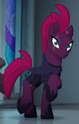 Size: 448x698 | Tagged: safe, screencap, tempest shadow, pony, unicorn, g4, my little pony: the movie, broken horn, cropped, eye scar, female, horn, mare, scar, solo