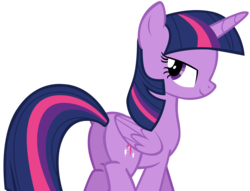 Size: 6216x4742 | Tagged: safe, artist:andoanimalia, twilight sparkle, alicorn, pony, the cutie map, absurd resolution, beautiful, bedroom eyes, butt, female, folded wings, mare, plot, sexy, simple background, smiling, solo, stupid sexy twilight, transparent background, twibutt, twilight sparkle (alicorn), vector, wings