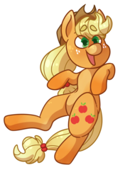 Size: 1100x1500 | Tagged: safe, artist:mimimoo123456789, applejack, earth pony, pony, g4, beanbrows, cute, eye clipping through hair, eyebrows, female, jackabetes, mare, open mouth, simple background, solo, transparent background