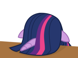 Size: 3379x2497 | Tagged: safe, artist:littmosa, twilight sparkle, alicorn, pony, g4, the point of no return, cute, face not visible, facedesk, female, high res, sad, sadorable, simple background, solo, transparent background, twiabetes, twilight sparkle (alicorn)